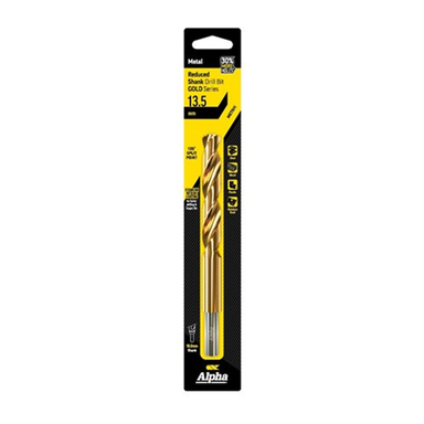 Sheffield ALPHA (13.0 - 13.5mm) Metric Gold Series Reduced Shank Drill Bit Carded 1 Pce