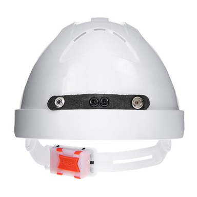 Pro Choice V9 Hard Hat Vented + Lamp Bracket Pushlock Harness - White