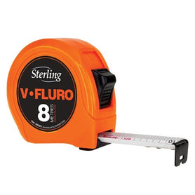 Sheffield Sterling V-Force Fluro Orange Measuring Tape 8m