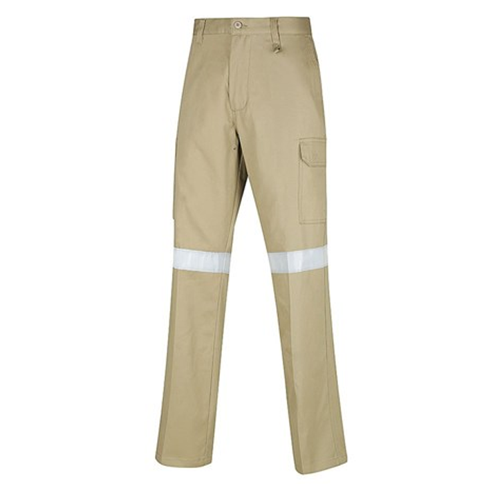 Workit Workwear Midweight Cotton Drill Taped Cargo Pants - Khaki
