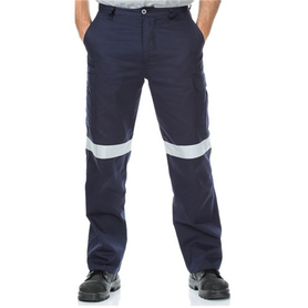 Workit Workwear Midweight Cotton Drill Taped Cargo Pants - Navy