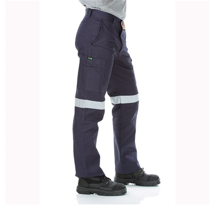 Workit Workwear Cotton Drill Regular Weight Taped Cargo Pants - Navy