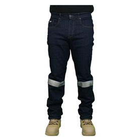 Workit Workwear Classic Fit Dark Denim Stretch Taped Jeans