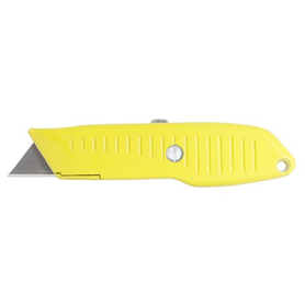 Sheffield Sterling Ultra Grip Yellow Thumb-Lock Retractable Knife