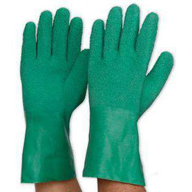 Prochoice Green Latex Rubber Gauntlet Interlock Gloves Pack of 12