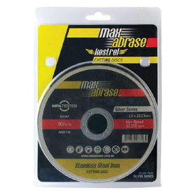 Sheffield Maxabrase 100mm Stainless Silver Series Cutting Disc Carded (x10)