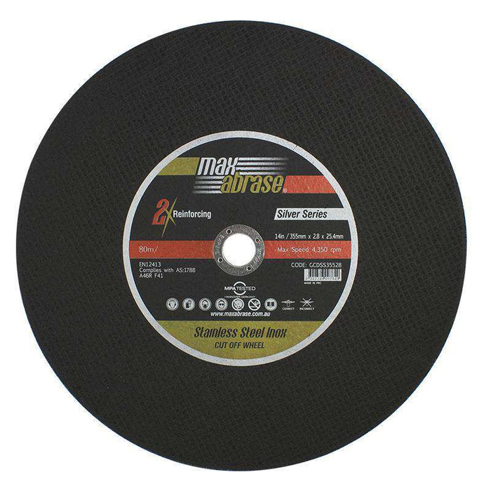 Sheffield MaxAbrase Stainless Silver Series Cutting Disc Pack of 5