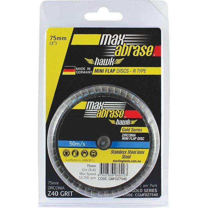 Sheffield Maxabrase 50mm Mini Flap Disc R Type Carded