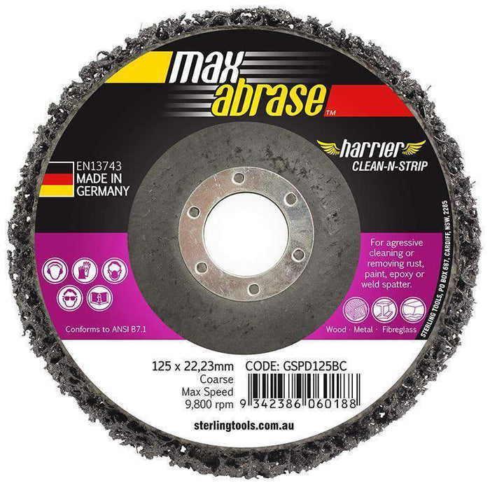 Sheffield MaxAbrase Black Coarse Clean'N' Strip Discs Surface Prep Pack of 5