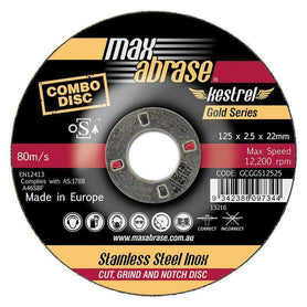 Sheffield MaxAbrase 125mm Cut, Grind & Notch Combo Disc Pack of 25