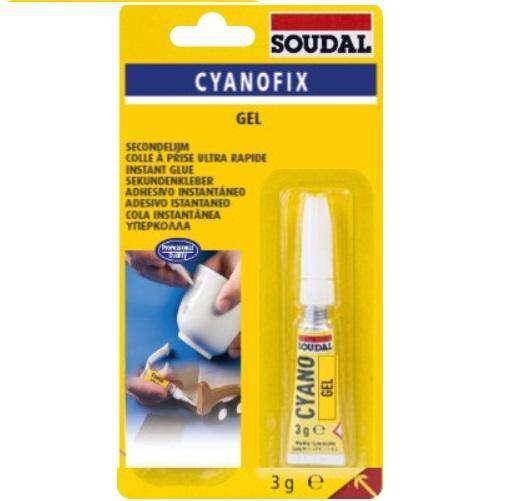 Soudal Cyanofix Gel Superglue 3gr Box of 12