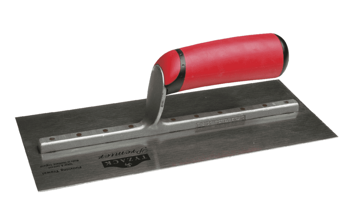 Wallboard Tools Straight 280mm Trowel Rubber Handle Carbon Steel Tyzack