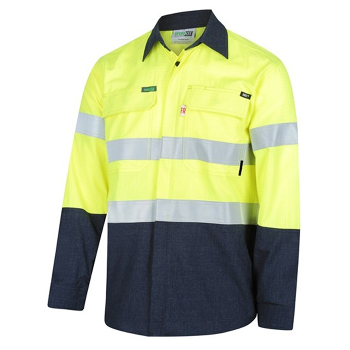 Workit Workwear Flarex Ripstop PPE1 FR Inherent 155Gsm Lightweight Taped Shirt
