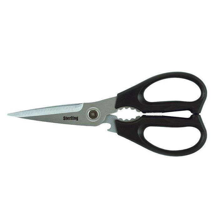 Sheffield Sterling 205mm Black handled Panther Kitchen Scissors
