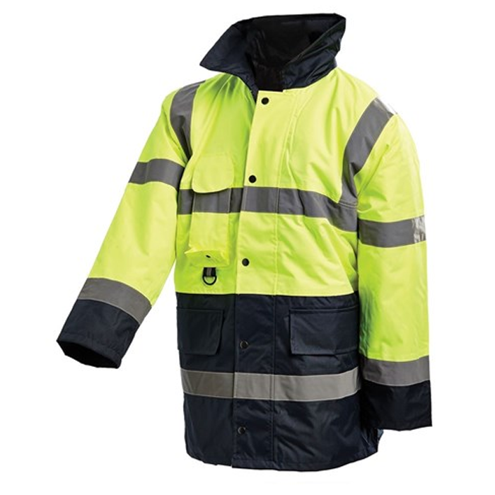 Workit Workwear Hi-Vis 2 Tone 3/4 Length Wet Weather Taped Jacket