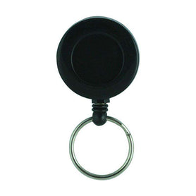 Sheffield Sterling Retractabe Key Ring Holder - Black