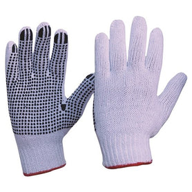 ProChoice Knitted Poly/Cotton with Pvc Dots Gloves Pack of 12 (1444667621448)