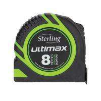 Sheffield Sterling Ultimax Tape Measure Easyread: 8m x 25mm Metric Measuring Tools Sheffield (1567821856840)