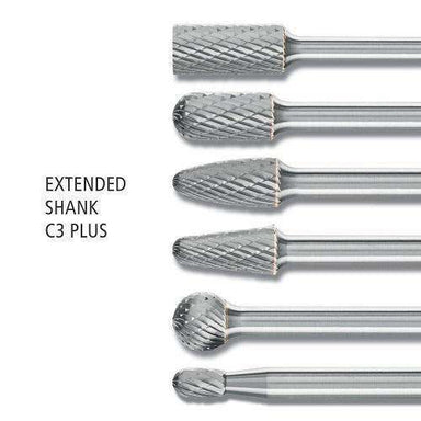 Pferd Extended Burrs 1/4" Shank Tungsten Carbide C3 Plus 1/2x1 Cylindrical Pack of 1 Burrs PFERD  (1616353099848)