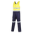 Workit Workwear Hi Vis 2-Tone Regular Weight Action Back Coverall w/Reflective Tape - Yellow Navy