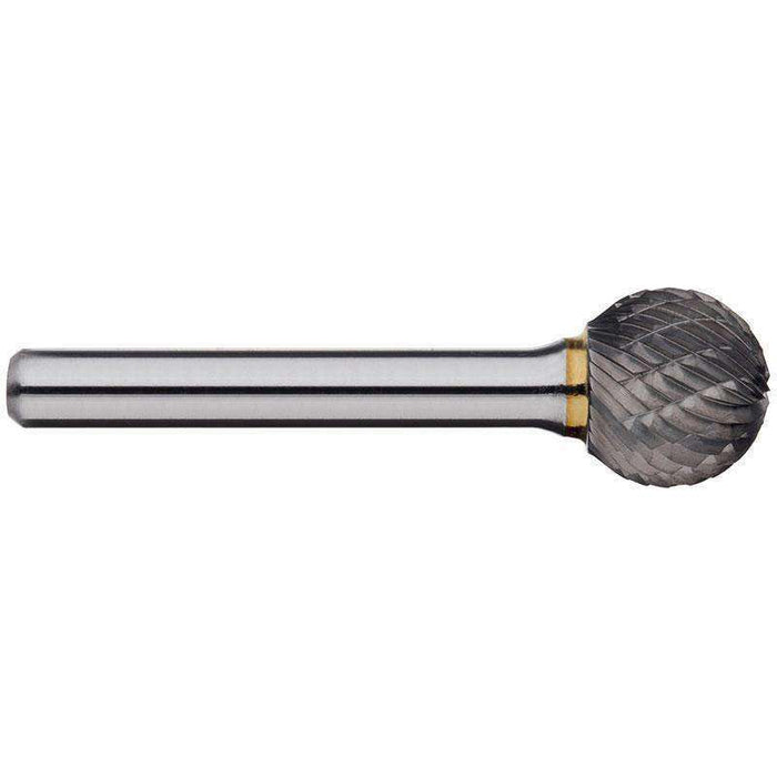 Sheffield ALPHA Double Cut Ball Carbide Burrs Imperial 1/4in shank