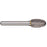 Sheffield Alpha Steel Oval Carbide Burrs - 1/4in Imperial Shank dia