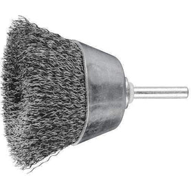 Pferd Shaft Mounted Cup Brush Crimped Steel Wire 6mm - Pack of 10 (1616351756360)