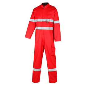 Workit Workwear PPE1 Flarex FR Inherent 190gsm Vented Taped Coverall - Red