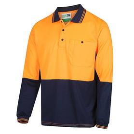 Workit Workwear Long Sleeve Poly Cotton Polo Shirt