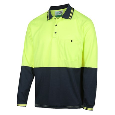 Workit Workwear Long Sleeve Poly Cotton Polo Shirt