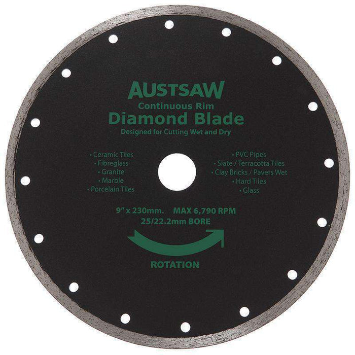 Sheffield AUSTSAW Diamond Blade Continuous Rim (200mm, 230mm)