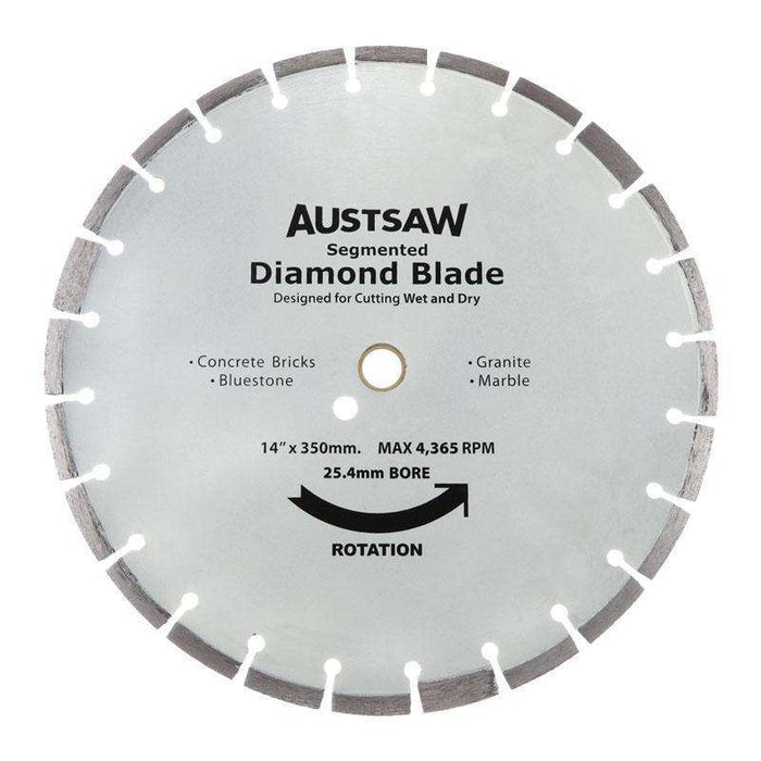 Sheffield Austsaw 350mm(14in) Diamond Blade Segmented Hard Brick