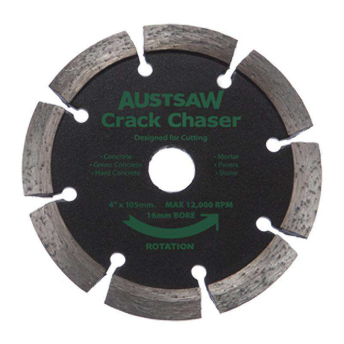 Sheffield Austsaw 105mm (4") V Point Diamond Blade Crack Chaser Carded