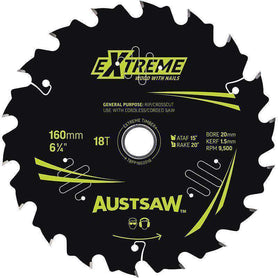 Sheffield Austsaw Extreme Wood w/Nails Blade 160mm x 20 Bore Carded