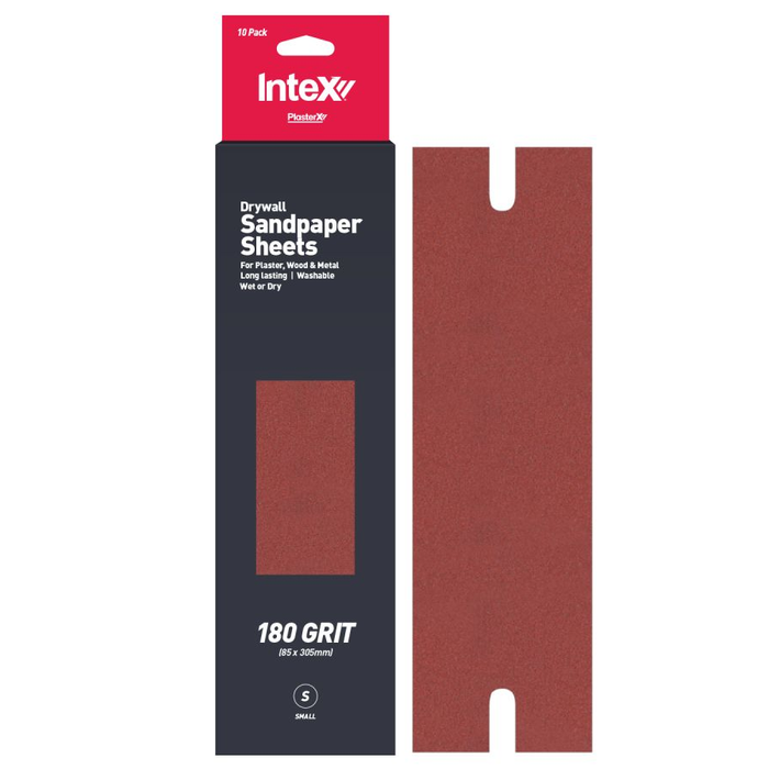 Intex PlasterX® Slotted Sandpaper Sheets Small (Pack of 10)