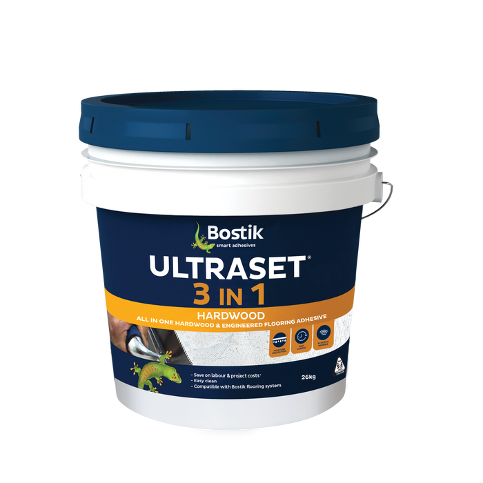 Bostik Ultraset 3 in 1 Hardwood Adhesive 26Kg Pail