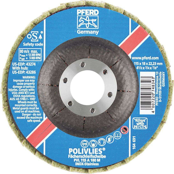 Pferd Polivlies Surface Conditioning Flap Discs 115mm Pack of 5 (1612950667336)