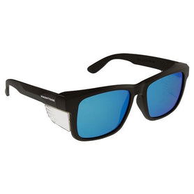 Pro Choice Safety Glasses Frontside Polarised Blue Revo Lens With Black Frame