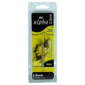 Sheffield ALPHA (1.0 - 3.0mm) Metric Gold Series Jobber Drill Bit Carded 2 Pce