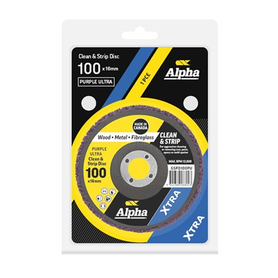 Sheffield ALPHA Clean & Strip Disc 100mm Purple ultra XTRA Carded