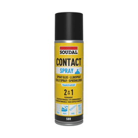 Soudal Spray Contact Adhesive 2 in 1 Transparent 300ml Box of 6