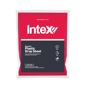 Intex Plastic White Drop Sheet 3.6x2.6m Carton of 64 Tubs