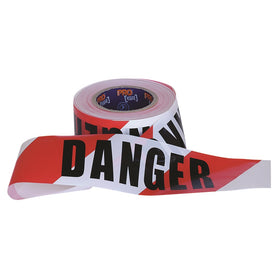 ProChoice Barricade  Heavy Duty Plastic Tape 100m X 75mm Danger Print (1445286707272)