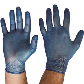 Pro Choice Blue Disposable Vinyl Powder Free Gloves Box of 10