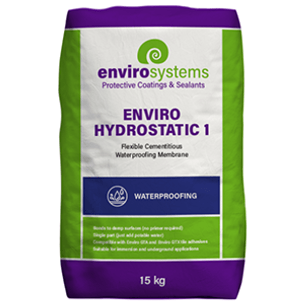 Envirosystems Enviro Hydrostatic 1 Flexible Cementitious Waterproofing Membrane