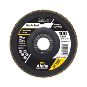 Sheffield ALPHA Flap Disc 100mm Alox Silver Series Bulk