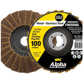 Sheffield ALPHA Flap Disc Surface Finishing Coarse / Brown SCM Bulk
