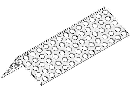 Intex 90° Metal Perforated External Angle x Silver Box of 50 Lengths