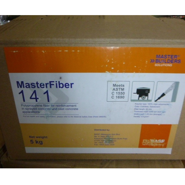 MasterFiber 141 65mm long Polypropylene Fibre for reinforcement 5kg