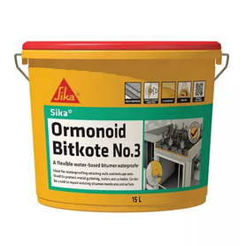 Sika Ormonoid Bitkote No.3 water-based waterproofing membrane